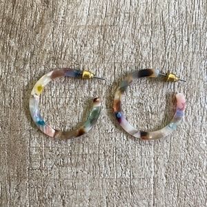 Silver Girl 1" Hoop Earrings